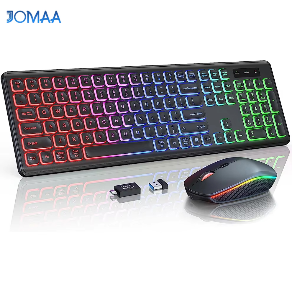 Gaming Accessories Combo - Combinazione tastiera e mouse wireless retroilluminati