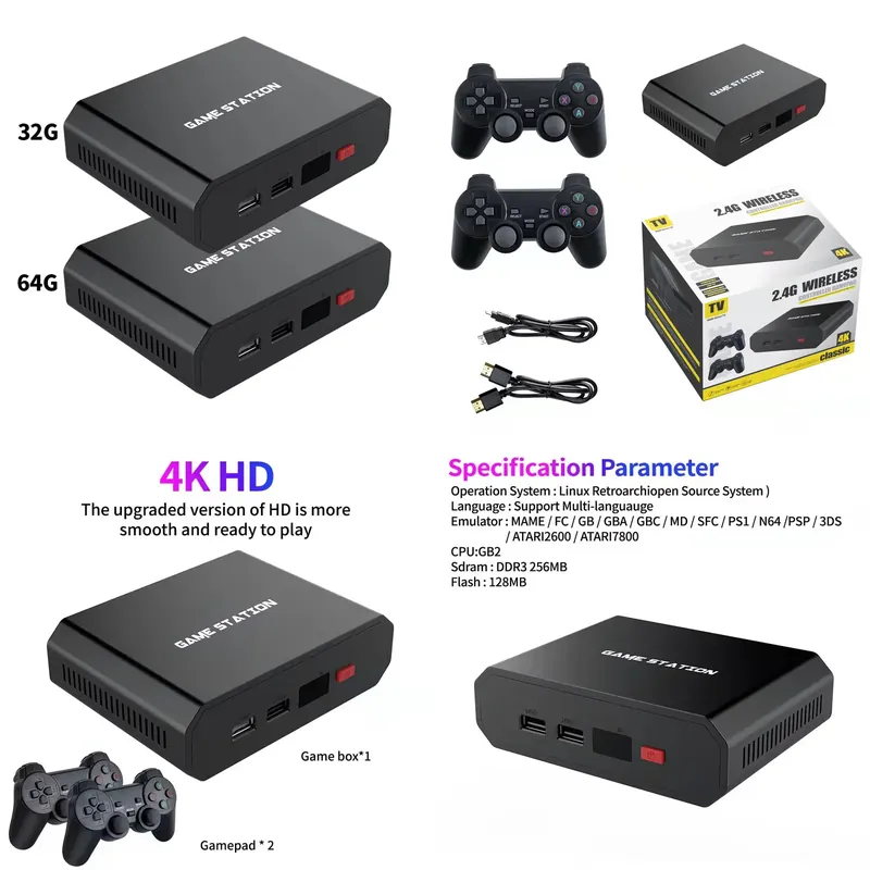 Video Gaming Accessories - Console di Gioco M8plus HD con