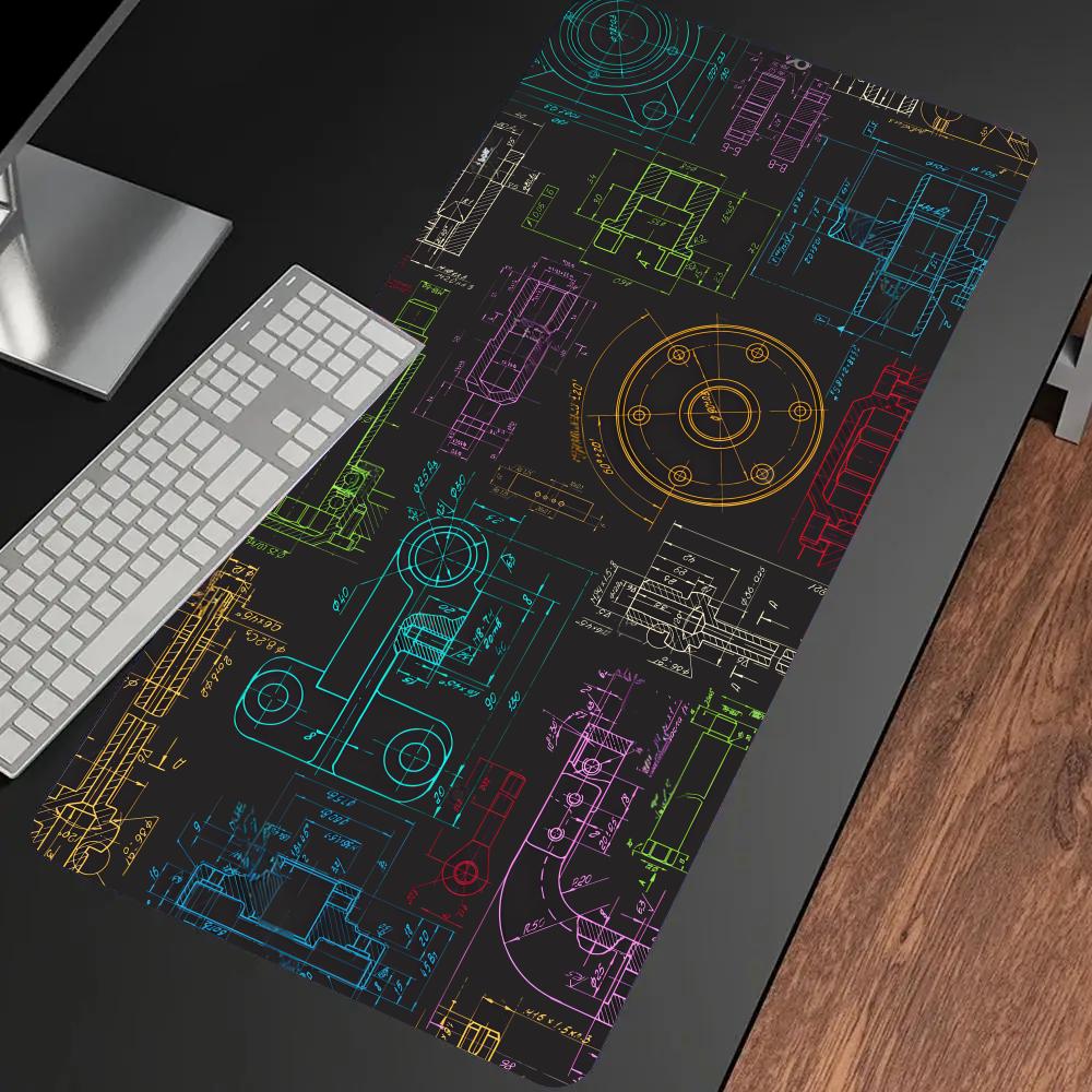 Gaming Accessories Drawing - Tappetino per Mouse da Disegno Meccanico,