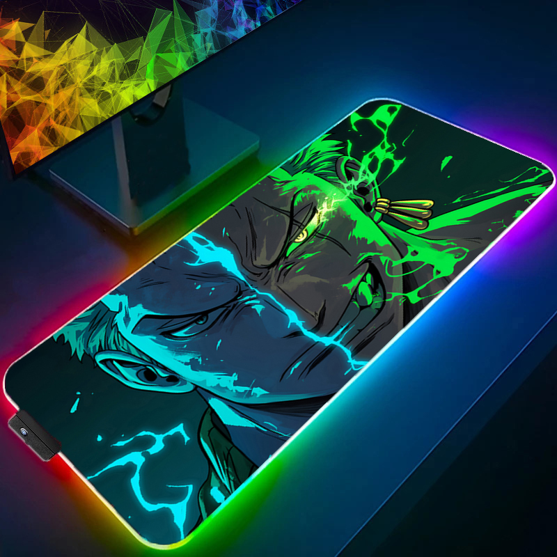 Video Gaming Accessories - ONE PIECE Zoro Mouse Pad RGB