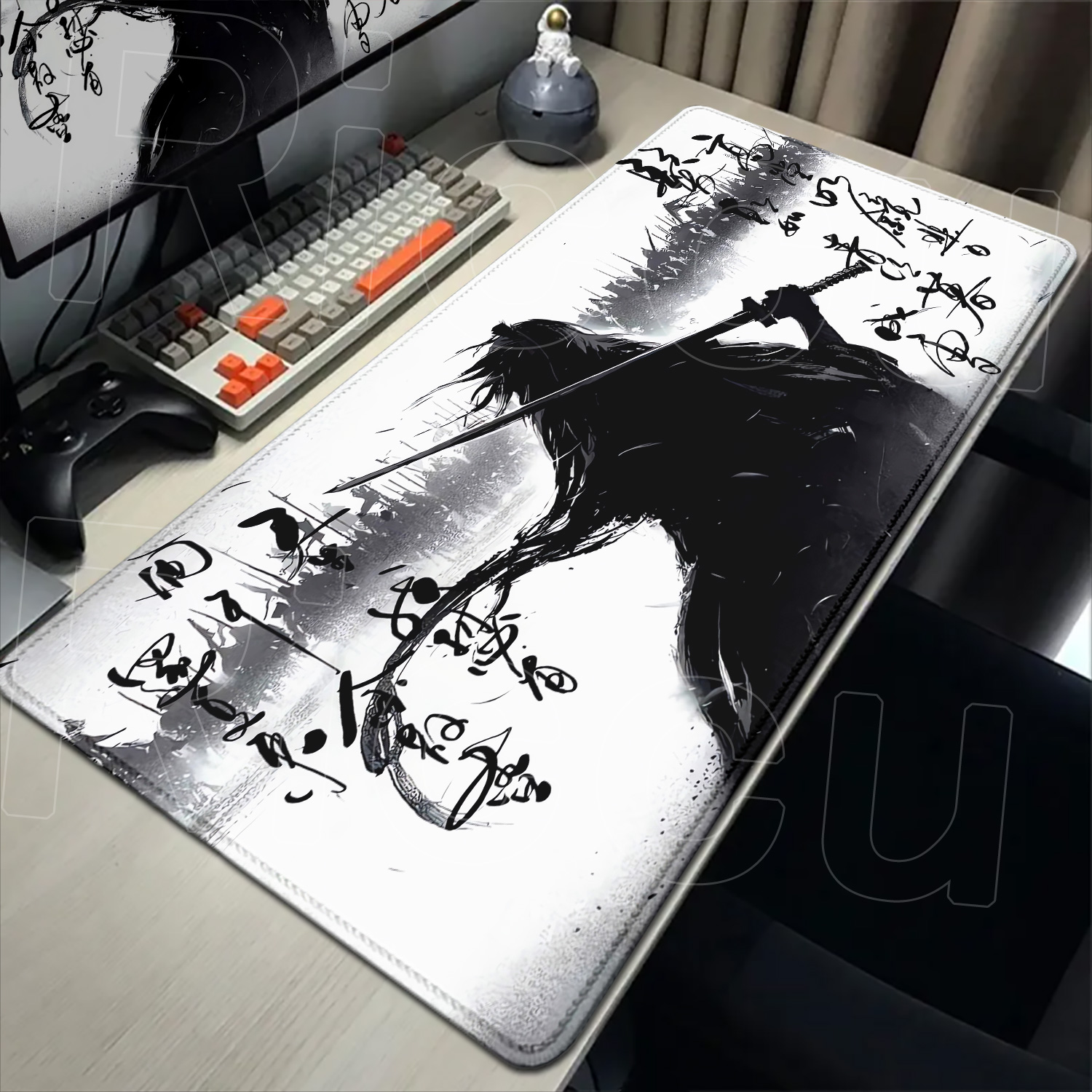 Gaming Accessories Drawing - Samurai Warrior disegno in bianco e