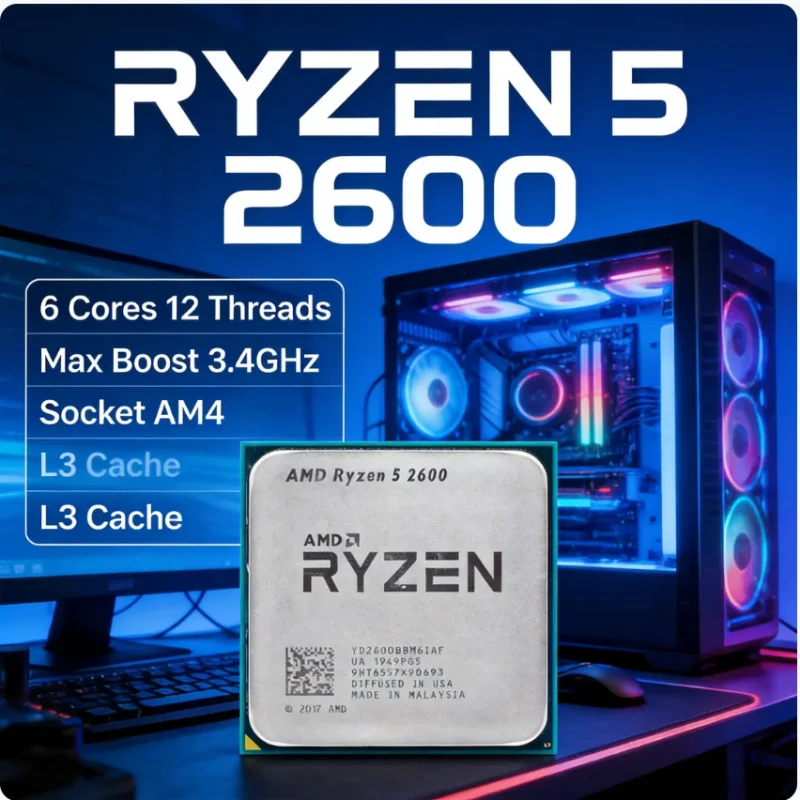 Processore AMD Ryzen5 2600 R5  - Amd Cpu Ryzen 5 recensione e prezzo