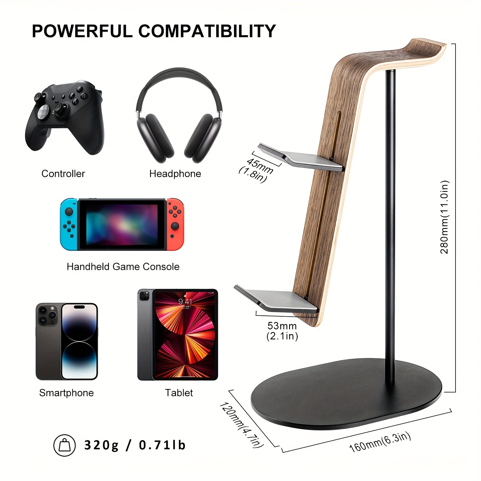 Supporto in legno per controll - Gaming Accessories Headset recensione e prezzo