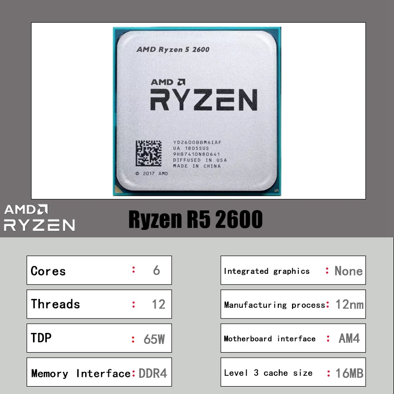Processore AMD Ryzen 5 2600, 6 - Amd Cpu Ryzen 5 recensione e prezzo