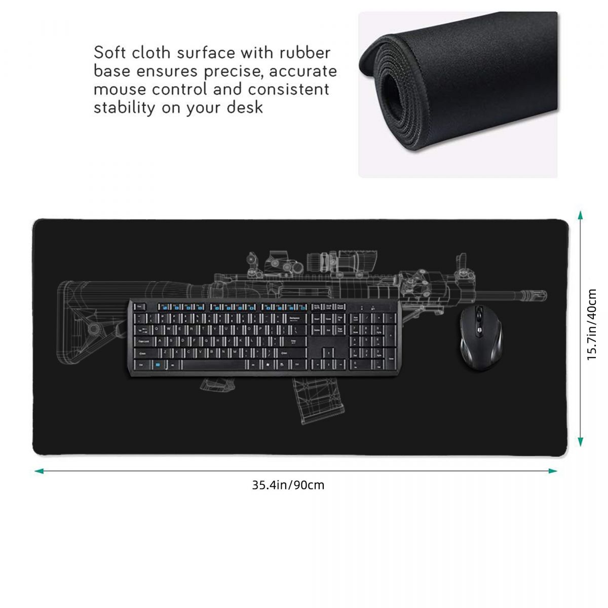 Tappetino per Mouse Grande con - Gaming Accessories Drawing recensione e prezzo